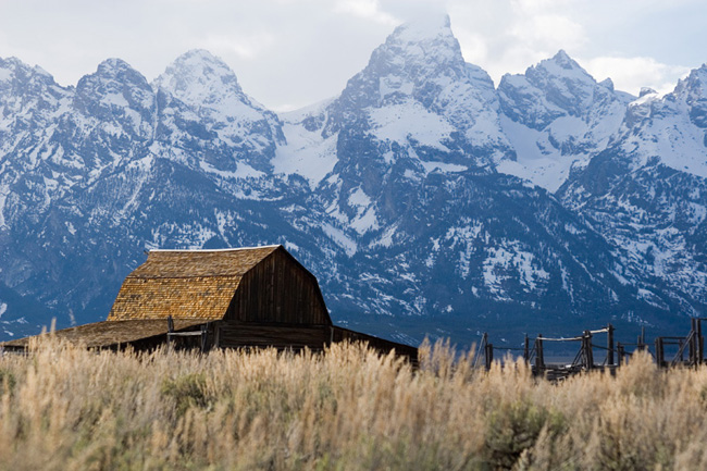 Mormon barn Elk national refuge Grand Teton National Park WY