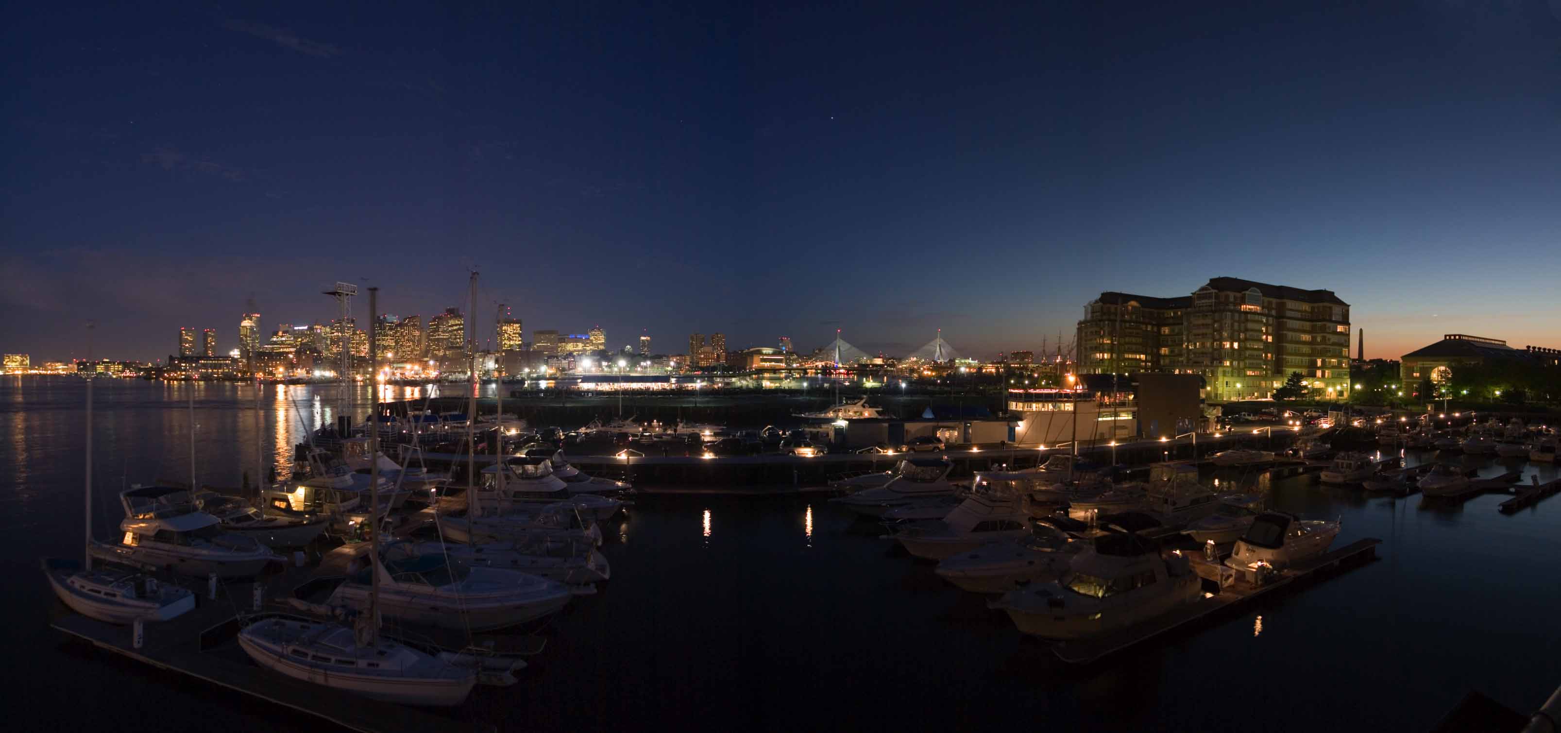 Dusk on Boston Harbor