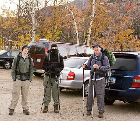 Colin, Matt and Stuart at Pinkham Notch