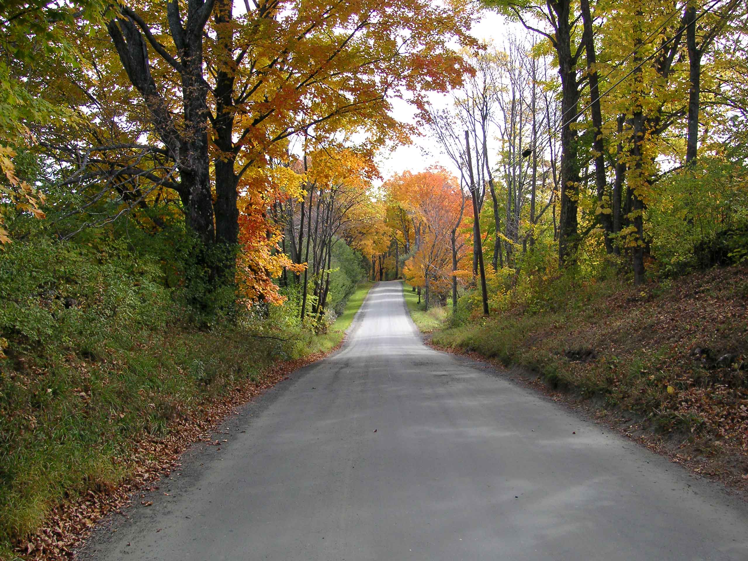 Road just outside South Woodstock VT Oct 2004